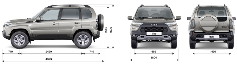Габариты лада нива тревел
